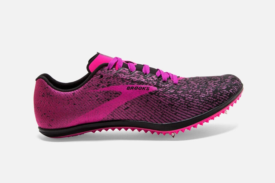 Brooks Women's Mach 19 Cross Country Spikes Black/Pink RODI-91238